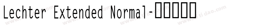 Lechter Extended Normal字体转换